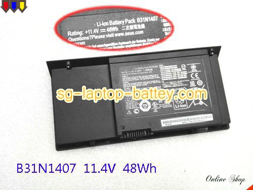 Replacement ASUS 0B200-01120100 Laptop Battery B31N1407 rechargeable 48Wh Black In Singapore 