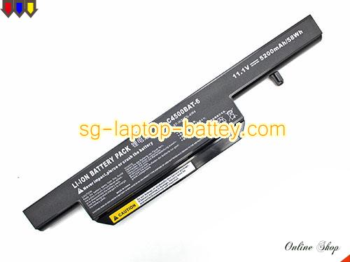 Genuine CLEVO 6-87-C480S-4G48 Laptop Battery 6-87-C480S-4P4 rechargeable 5200mAh, 58Wh Black In Singapore 