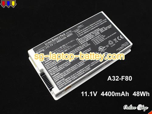 Genuine ASUS A32-F80H Laptop Battery  rechargeable 4400mAh, 49Wh White In Singapore 