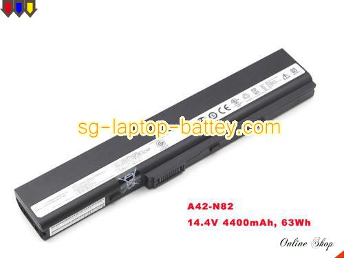 Replacement ASUS A42-N82(U2) Laptop Battery A42-N82 rechargeable 4400mAh Black In Singapore 