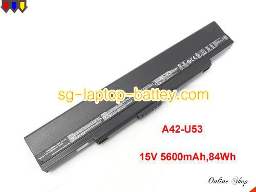 Genuine ASUS A41U53 Laptop Battery A32-U53 rechargeable 5600mAh, 84Wh Black In Singapore 