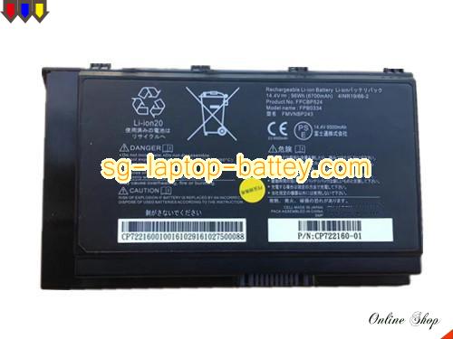 Genuine FUJITSU FPB0334 Laptop Battery FMVNBP243 rechargeable 6700mAh, 96Wh balck In Singapore 