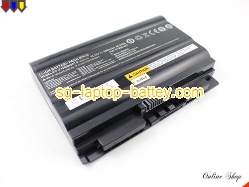 Replacement CLEVO 6-87-P180S-427 Laptop Battery P180HMBAT-8 rechargeable 5900mAh, 89.21Wh Black In Singapore 