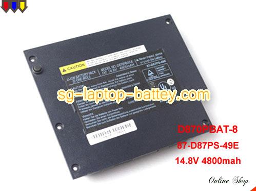 Genuine CLEVO 87-D87PS-49E Laptop Battery D870PBAT-8 rechargeable 4800mAh Black In Singapore 