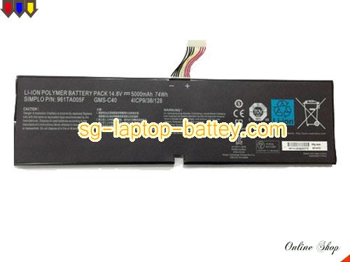 Genuine RAZER RZ09-0099 Laptop Battery GMS-C40 rechargeable 5000mAh, 74Wh Black In Singapore 