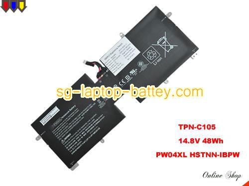 Genuine HP HSTNN-IBPW Laptop Battery TPN-C105 rechargeable 48Wh Black In Singapore 