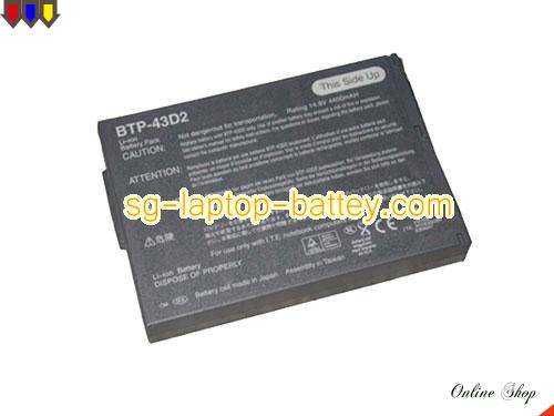 Replacement ACER BTP-43D1 Laptop Battery BTP-43D2 rechargeable 4400mAh Grey In Singapore 
