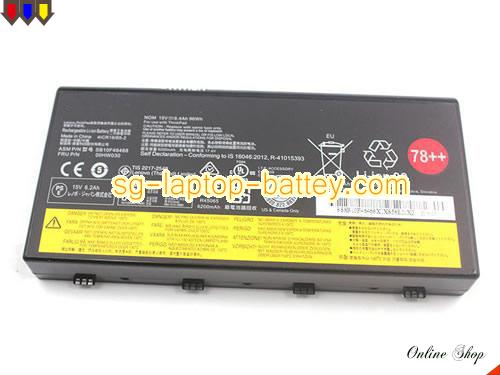 Genuine LENOVO OOHWO30 Laptop Battery 00HW030 rechargeable 6400mAh, 96Wh , 6.4Ah Black In Singapore 