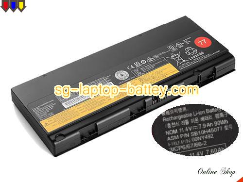Genuine LENOVO SB10H45077 Laptop Battery SB10H45078 rechargeable 7600mAh, 90Wh , 7.6Ah Black In Singapore 