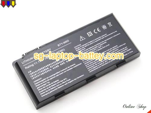 Genuine MSI S9N-3496200-M47 Laptop Battery BTY-M6D rechargeable 7800mAh, 87Wh Black In Singapore 