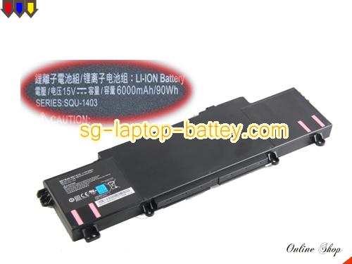 Genuine HASEE SQU-1406 Laptop Battery SQU-1403 rechargeable 6000mAh, 90Wh Black In Singapore 