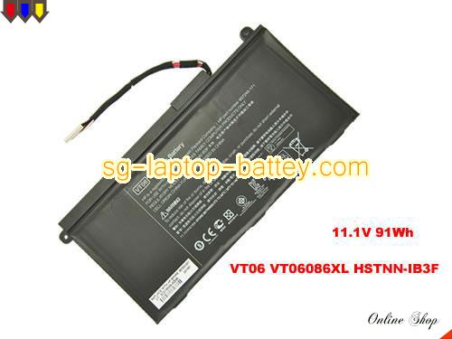Genuine HP VT06 Laptop Battery HSTNN-IB3F rechargeable 91Wh Black In Singapore 