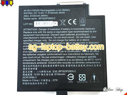 Replacement GETAC BP3S3P2900-2 Laptop Battery 441831700026 rechargeable 8700mAh, 94Wh Black In Singapore 