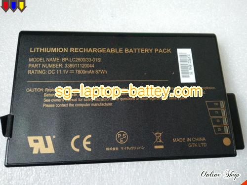Genuine GETAC BP-PL2900/33-01PI Laptop Battery BP-LP2900 rechargeable 7800mAh, 87Wh Black In Singapore 