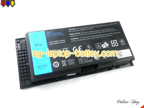 Genuine DELL 312-1177 Laptop Battery 72KRT rechargeable 97Wh Black In Singapore 