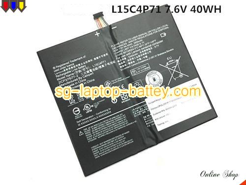 Genuine LENOVO L15L4P71 5B10J40259 Laptop Battery 5B10J40264 rechargeable 40Wh Black In Singapore 