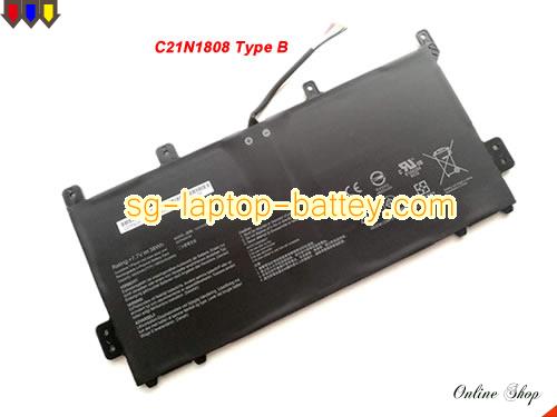 Genuine ASUS C21N1808 Laptop Battery  rechargeable 4940mAh, 39Wh Black In Singapore 