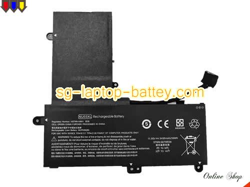 Genuine HP NU03041XL Laptop Battery TPN-W117 rechargeable 3470mAh, 41.7Wh Black In Singapore 