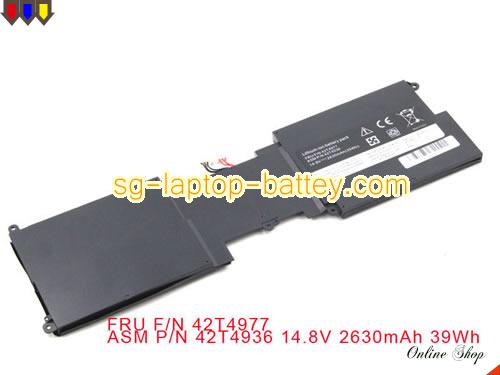 Replacement LENOVO FRU 42T4937 Laptop Battery 42T4936 rechargeable 2630mAh, 39Wh Black In Singapore 