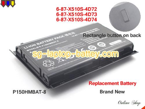Replacement CLEVO 6-87-X510S-4D72 Laptop Battery P150HMBAT-8 rechargeable 5200mAh Black In Singapore 