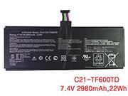 Genuine ASUS TF600TD Laptop Battery C21-TF600TD rechargeable 2980mAh, 22Wh Black In Singapore