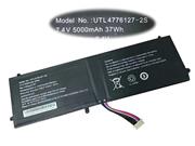 Genuine UTL 2ICP5/76/127 Laptop Battery UTL4776127-2S rechargeable 5000mAh, 37Wh Black