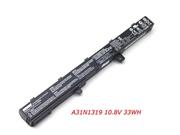 Genuine ASUS A31N1319 Laptop Battery  rechargeable 33mAh Black In Singapore
