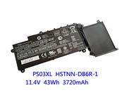 Genuine HP PS03043XL-PR Laptop Battery 787088-221 rechargeable 3720mAh, 43Wh Black In Singapore