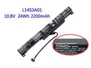 Genuine LENOVO 5B10K10220 Laptop Battery L14C3A01 rechargeable 2200mAh, 24Wh Black In Singapore