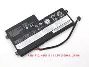 Genuine LENOVO 45N1109 Laptop Battery 45N1112 rechargeable 2090mAh, 24Wh Black In Singapore