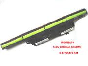 Genuine CLEVO 6-87-W547S-424 Laptop Battery  rechargeable 2200mAh, 32.56Wh Black In Singapore