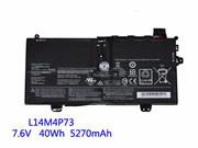 Genuine LENOVO L14M4P73 Laptop Battery L14L4P72 rechargeable 40Wh Black In Singapore