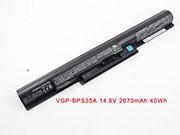 Singapore Genuine SONY VGP-BPS35 Laptop Battery VGP-BPS35A rechargeable 2670mAh, 40Wh Black