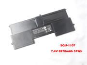 Genuine SIMPLO SQU-1107 Laptop Battery  rechargeable 6970mAh, 51Wh Black