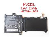 Genuine HP hv02xl Laptop Battery hstnn-lb6p rechargeable 32Wh Black In Singapore