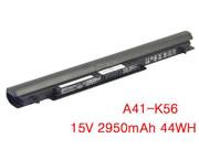 Singapore Genuine ASUS A41-K56 Laptop Battery  rechargeable 2950mAh, 44Wh Black