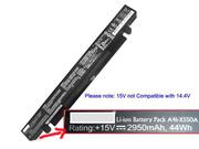 Genuine ASUS X550A Laptop Battery A41-550A rechargeable 2950mAh, 44Wh Black In Singapore