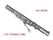 Genuine ASUS A41X500E Laptop Battery A41-X550E rechargeable 2950mAh, 44Wh Black In Singapore