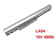Genuine HP 728248-241 Laptop Battery LA04DF rechargeable 2620mAh, 41Wh Silver In Singapore