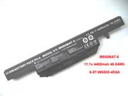 Genuine CLEVO W650BAT6 Laptop Battery 6-87-W650S-4D7A2 rechargeable 4400mAh, 48.84Wh Black In Singapore