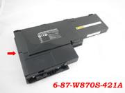 Genuine CLEVO 6-87-W870S-421B Laptop Battery 6-87-W870S-421A rechargeable 3800mAh Black In Singapore