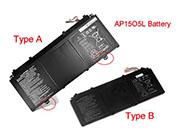 Genuine ACER AP1505L Laptop Battery AP1503K rechargeable 4670mAh, 53.9Wh Black In Singapore