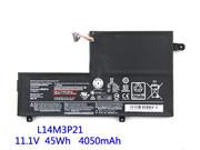 Singapore Genuine LENOVO 5B10M52813 Laptop Battery L14L3P21 rechargeable 4050mAh, 45Wh Black