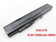Replacement MSI A32-A15 Laptop Battery A41-A15 rechargeable 5200mAh, 56Wh Black In Singapore
