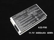 Genuine ASUS A32-F80H Laptop Battery  rechargeable 4400mAh, 49Wh White In Singapore