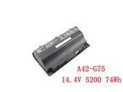 Singapore Genuine ASUS 90N2V1B1000Y Laptop Battery 0B11000070000 rechargeable 5200mAh, 74Wh Black