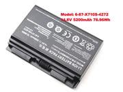 Genuine CLEVO 6-87-X710S-4272 Laptop Battery 6-87-X710S-4J72 rechargeable 5200mAh, 76.96Wh Black In Singapore