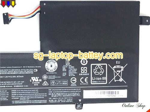  image 4 of Genuine LENOVO flex 4-1470 Battery For laptop 4700mAh, 53Wh , 11.25V, Black , Li-ion