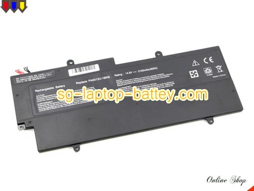  image 5 of TOSHIBA PT224L-009025 Replacement Battery 3100mAh, 47Wh  14.8V Black Li-Polymer