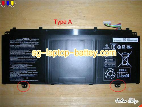  image 1 of Genuine ACER Aspire S5-371T-537V Battery For laptop 4670mAh, 53.9Wh , 11.55V, Black , Li-ion